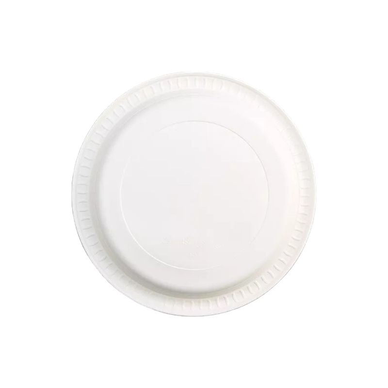 GENERICO - Platos Plásticos Blanco Desechables 17cm Pack 50 Unidades