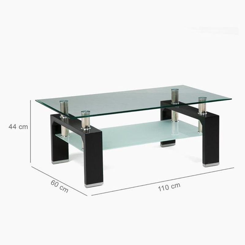SPAZZIO - Mesa de centro Prisma negro mate