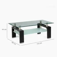 SPAZZIO - Mesa de centro Prisma negro mate