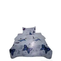 CHINA - Cubre cama pluch con corderito texturado 2pz con diseño