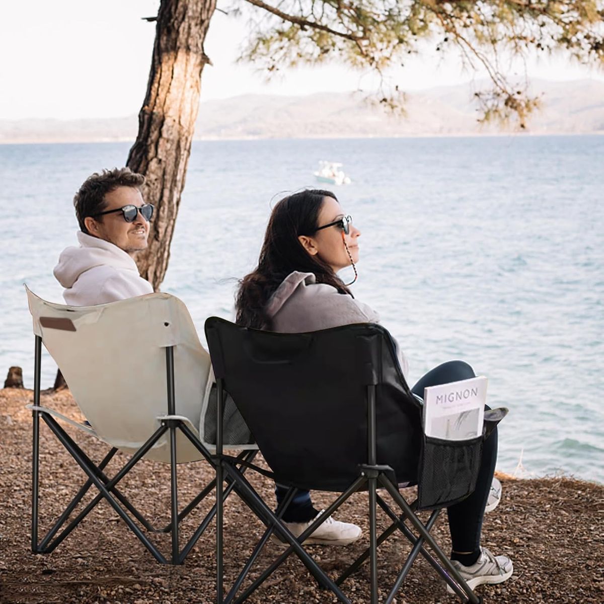 GENERICO - SILLA PLEGABLE MULTIFUNCIONAL PARA CAMPING COLOR NEGRO