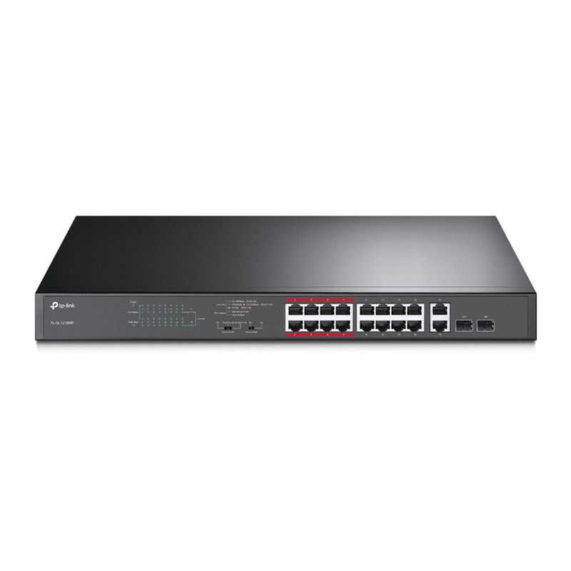 TP LINK - Switch No Administrado TP-Link 16 puertos TL-SL1218MP PoE