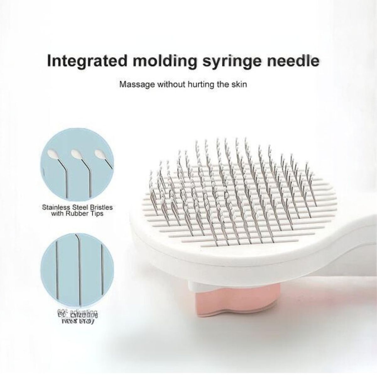 GENERICO - Cepillo De Pelo Gato Perro Mascota Con Botón Limpieza Cs