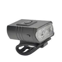 OEM - LUZ DE BICICLETA DELANTERA 2 LED RECARGABLE USB 5 FUNCIONES