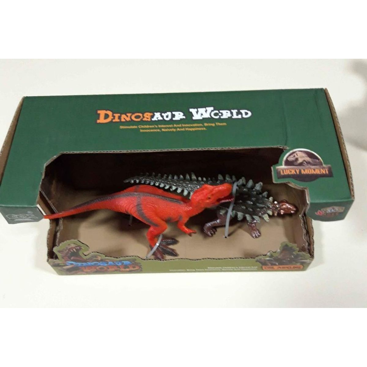 GENERICO - Caja juguete 2 dinosaurios 20cm