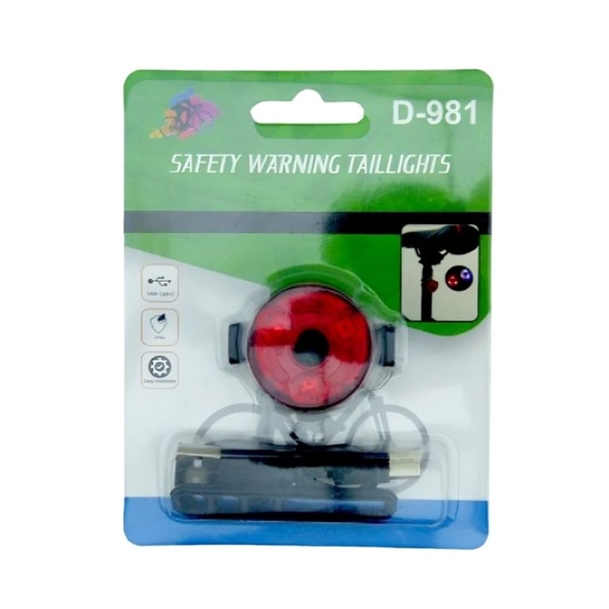 OEM - SET X 2 LUZ BCI TRAASERA LED REDONDA /USB RECARGABLE BLISTER