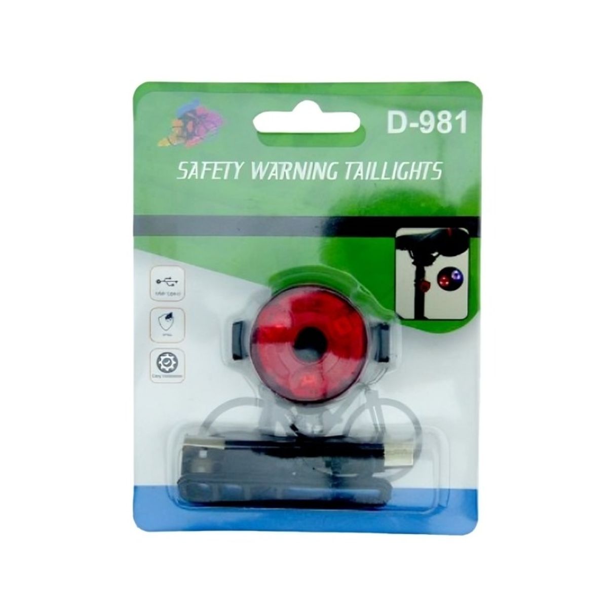 OEM - SET X 2 LUZ BCI TRAASERA LED REDONDA /USB RECARGABLE BLISTER