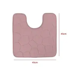GENERICO - Alfombra De Baño Diseño Piedra Color Rosa 45X45CM