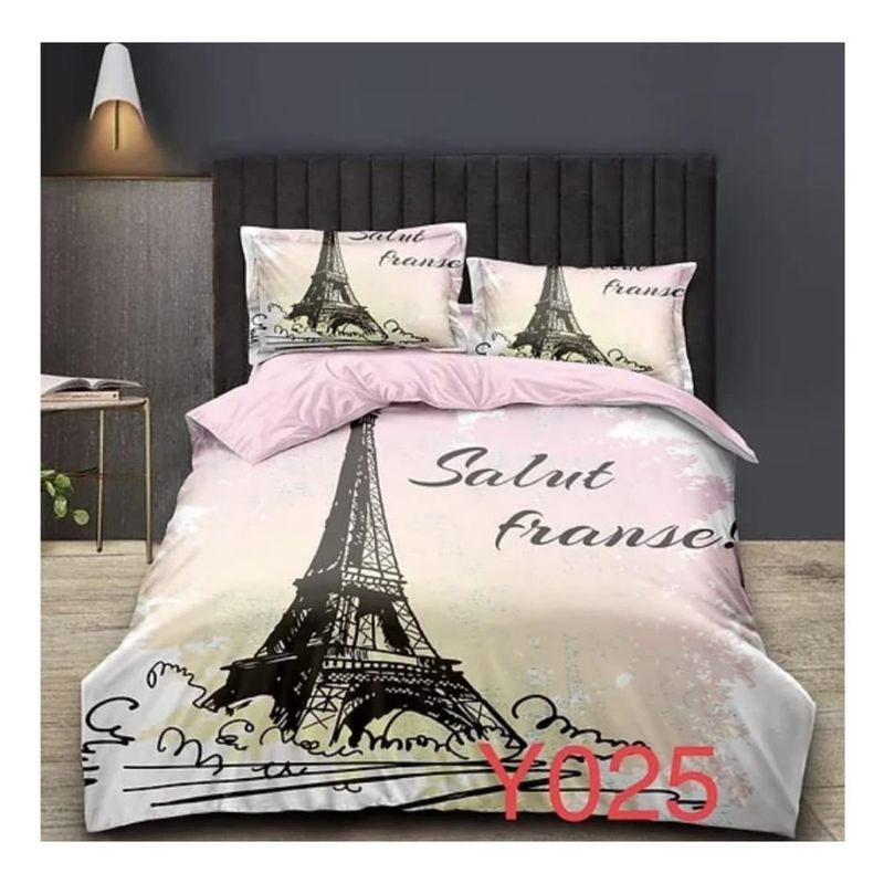 GENERICO - Cubrecama Quilt Verano 2 Plazas - Torre Eiffel Y025