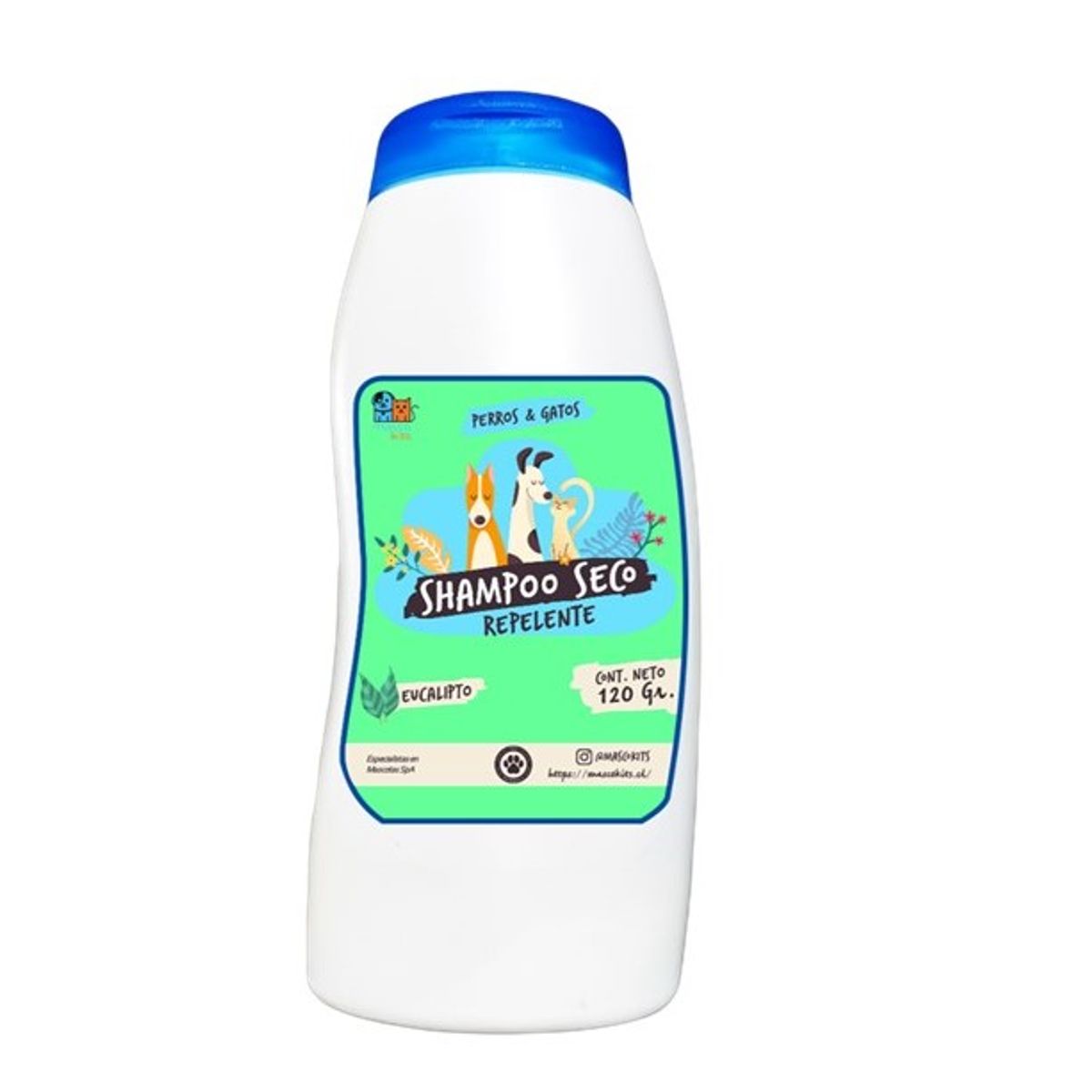 MASCOKITS - Kit Para Gato Shampoo Seco  Colonia Maracuya-Eucalipto.