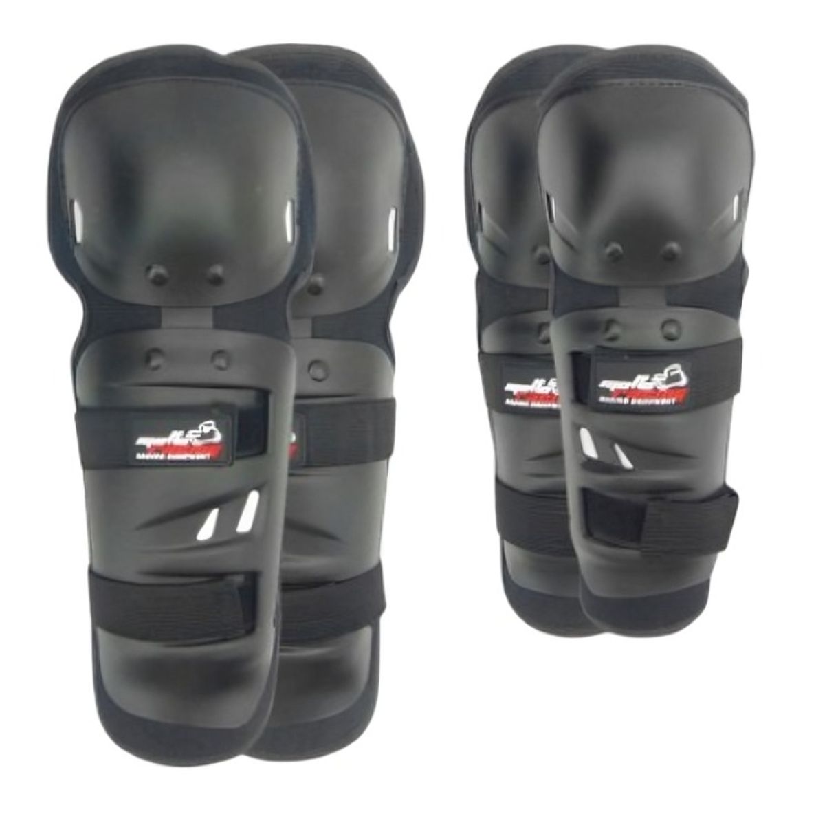 OEM - RODILLERA Y CODERA PARA MOTO CORTA MOTTO RACING 4 PCS