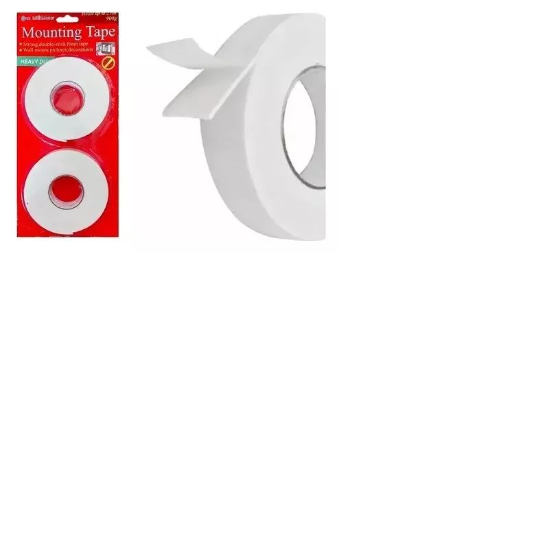 GENERICO - Cinta Doble Contacto Espuma Adhesivo 2 Pcs 1.8cm