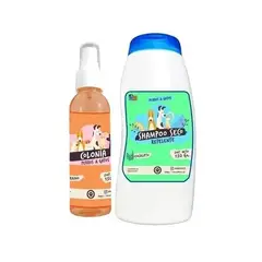 MASCOKITS - Kit Para Gato Shampoo Seco Colonia Durazno-Eucalipto.