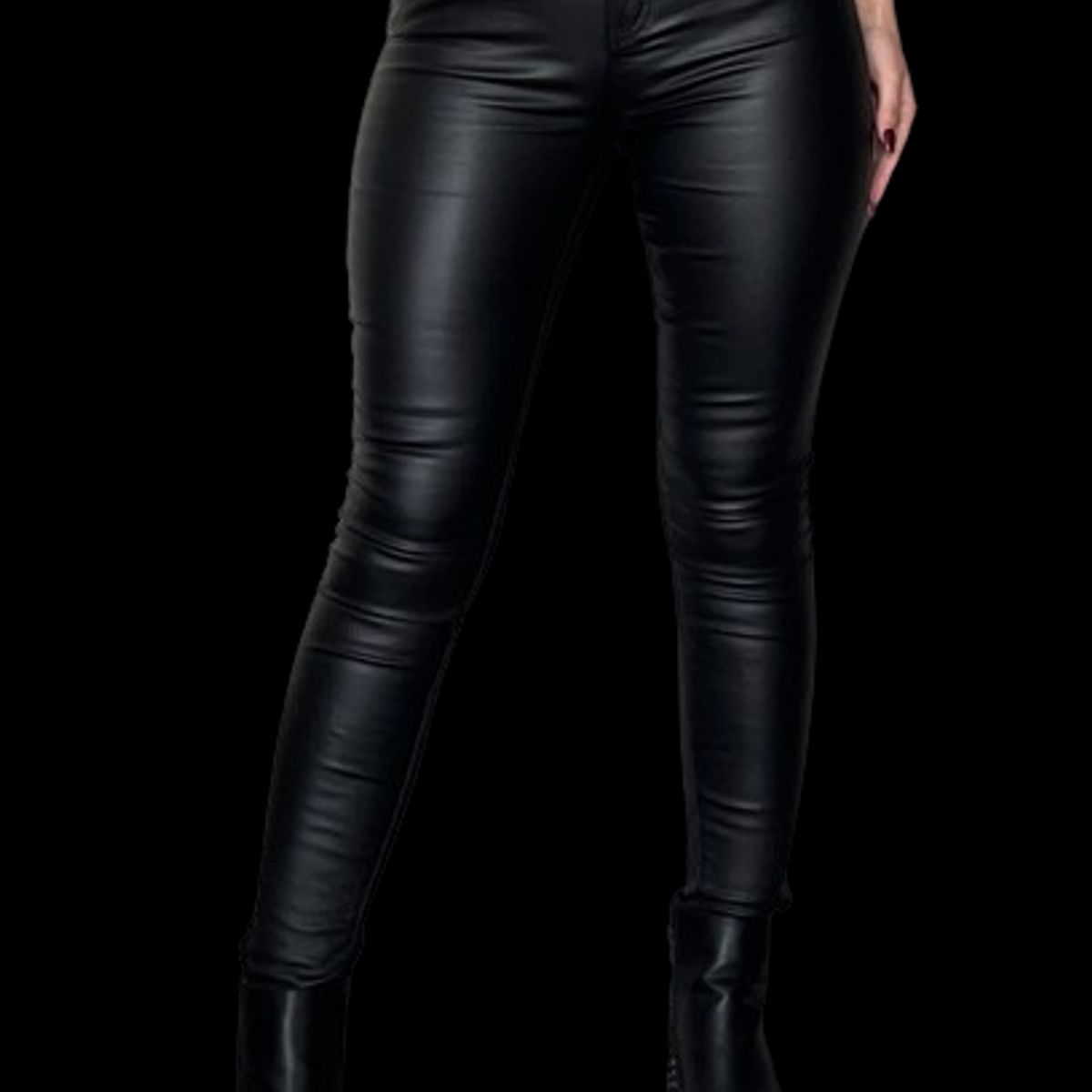LUCKY DIAMONDS - Pantalón skinny de eco cuero mujer