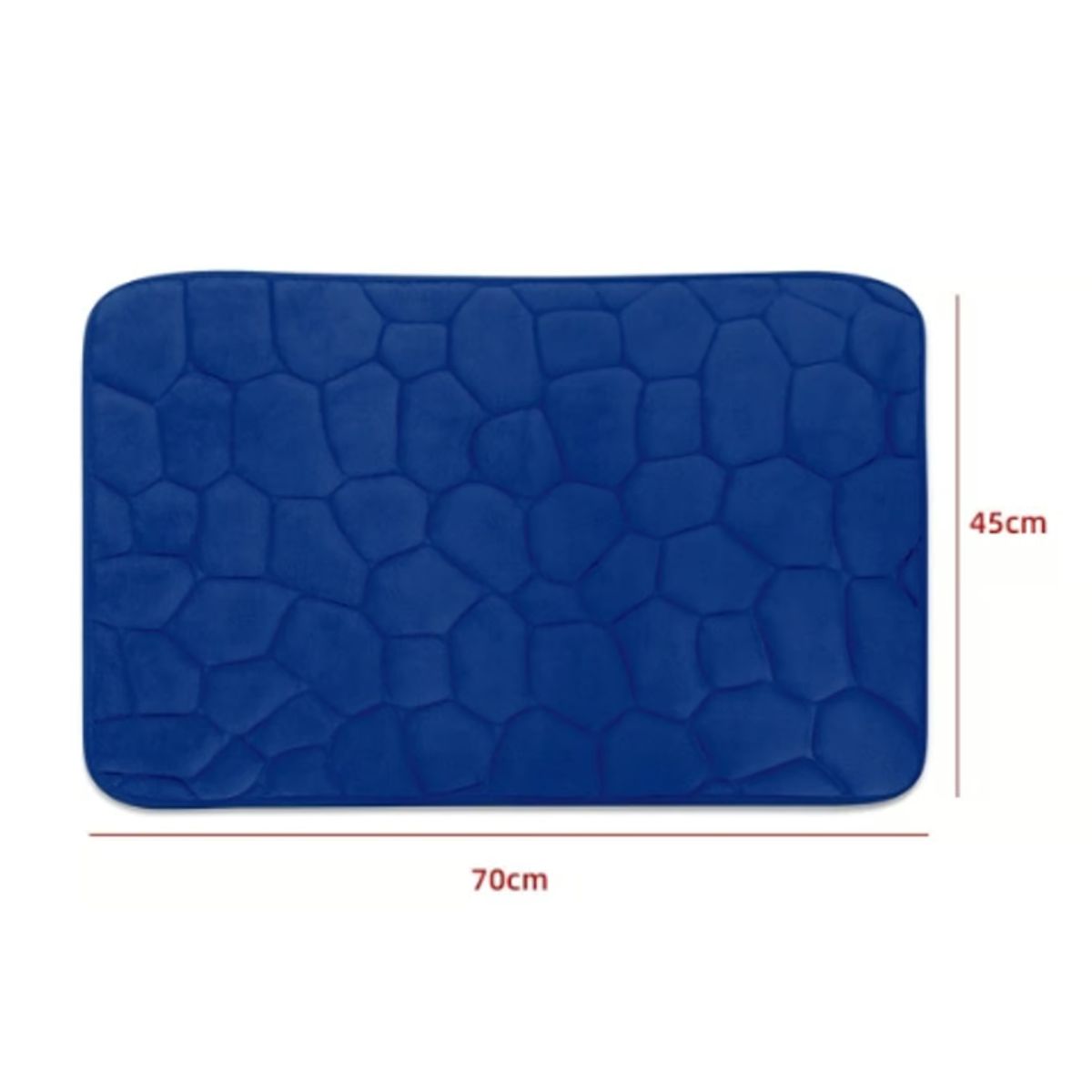 GENERICO - Alfombra De Baño Diseño Piedra Color Azul 45X70CM