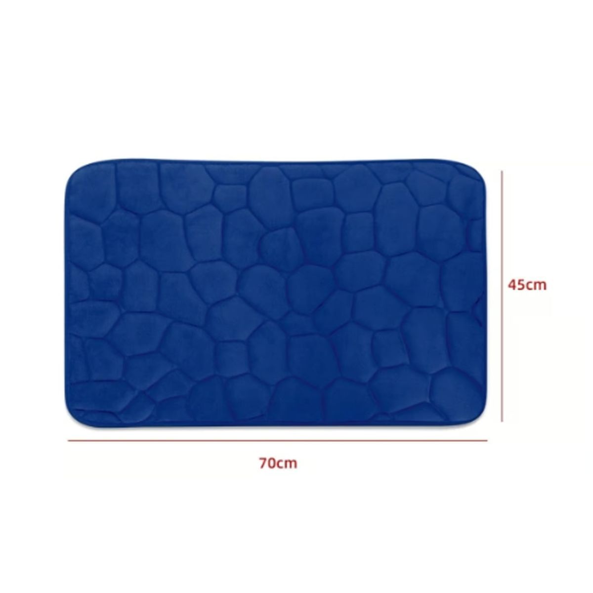 GENERICO - Alfombra De Baño Diseño Piedra Color Azul 45X70CM