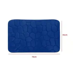 GENERICO - Alfombra De Baño Diseño Piedra Color Azul 45X70CM