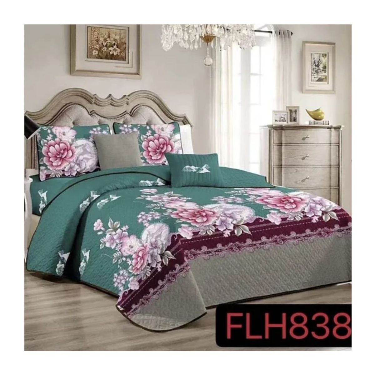 GENERICO - Cubrecama Quilt Verano 2 Plazas - Mundo Hindu FLH838