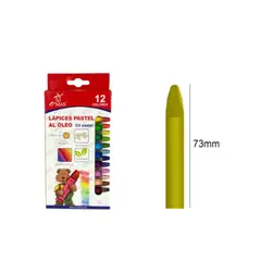 GENERICO - Crayones De Oleo 12 Colores 73MM