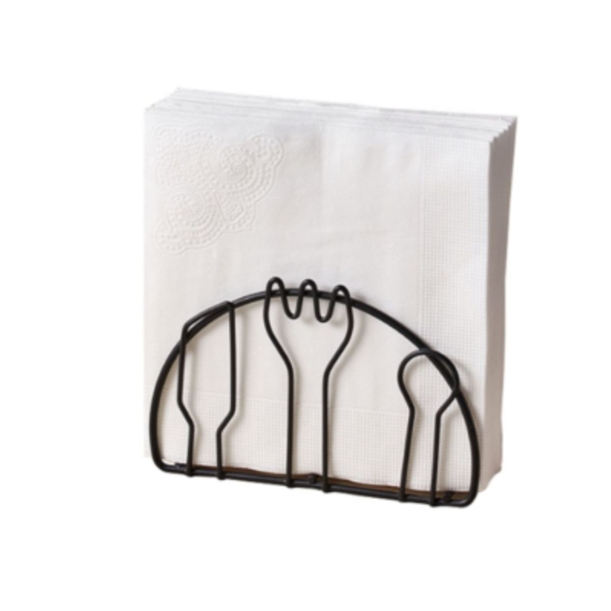 GENERICO - Porta Servilletas Diseño Cubiertos 13X4X8CM