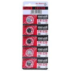 MAXELL - Pack 5 Pilas CR1220 Para Reloj X12205