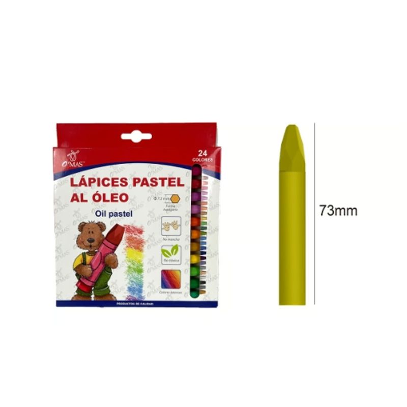 GENERICO - Crayones De Oleo 24 Colores 73MM