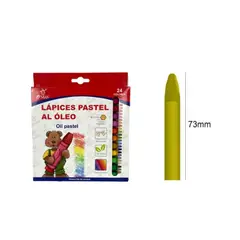 GENERICO - Crayones De Oleo 24 Colores 73MM