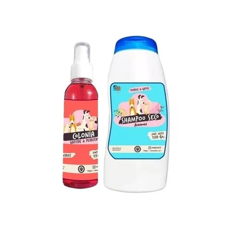 MASCOKITS - Kit Para Perro Shampoo Seco  Colonia Berries-Coco