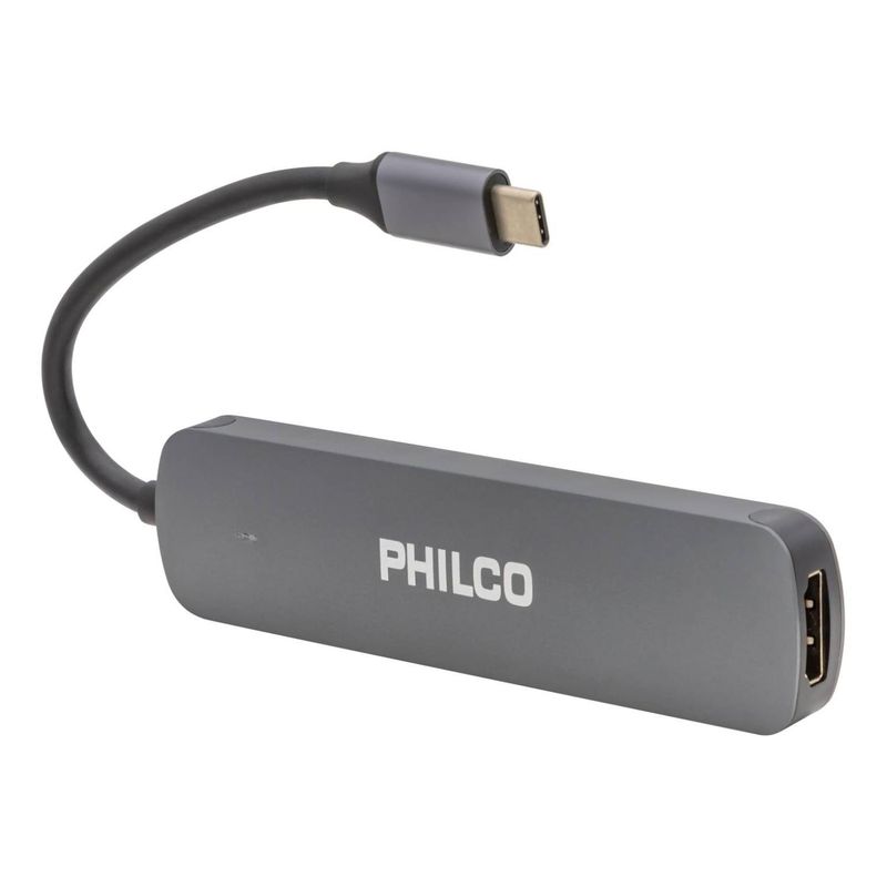 PHILCO - Adaptador HUB USB C Multipuertos 6 En 1 B61284 Philco