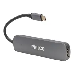 PHILCO - Adaptador HUB USB C Multipuertos 6 En 1 B61284