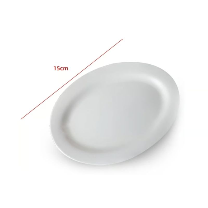 GENERICO - Plato De Ceramica Color Blanco 15CM 12 Unidades.