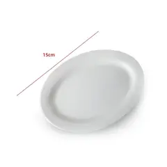 GENERICO - Plato De Ceramica Color Blanco 15CM 12 Unidades