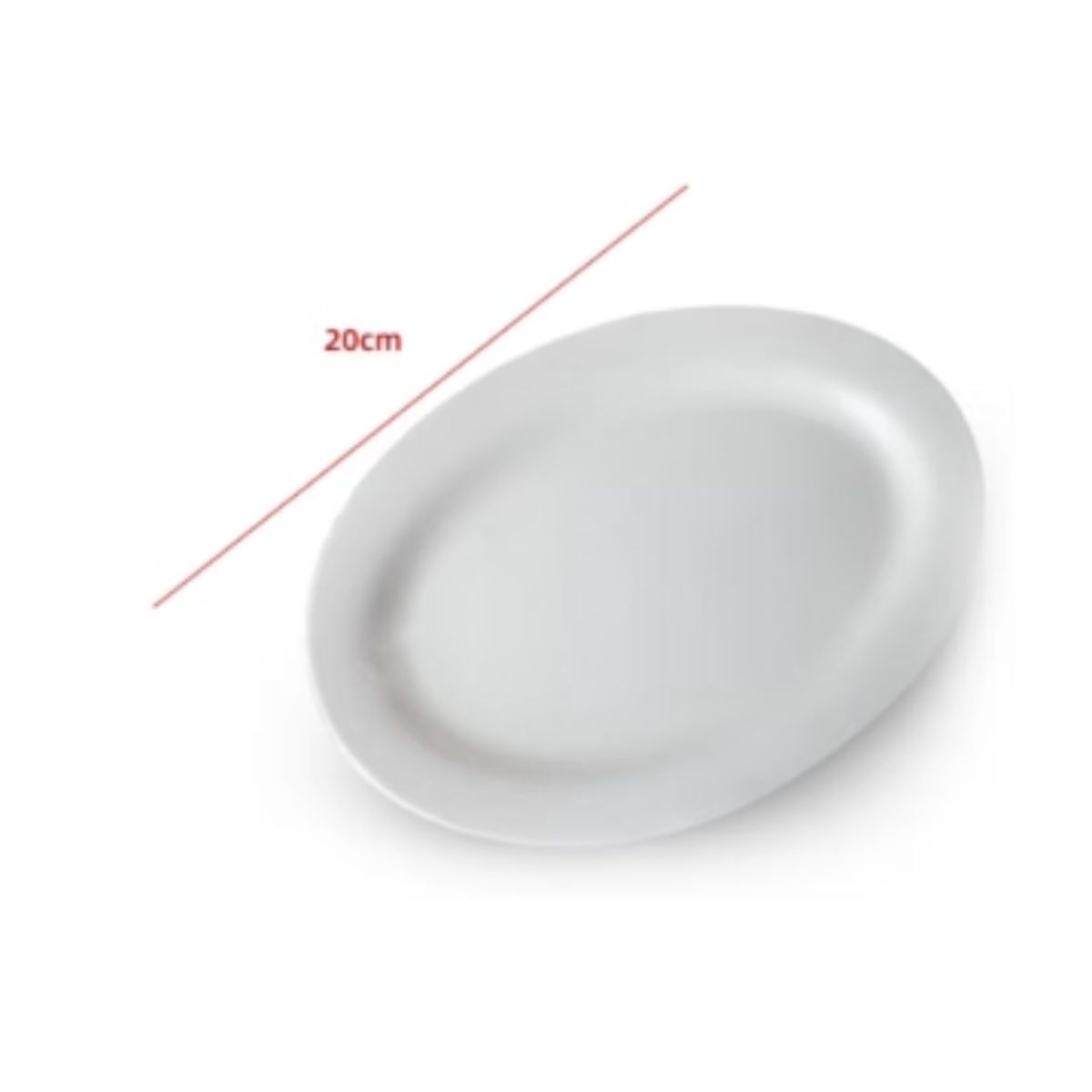 GENERICO - Plato De Ceramica Color Blanco 20CM