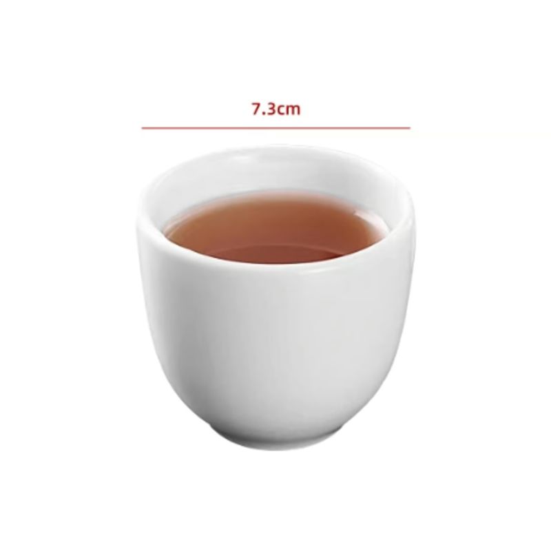 GENERICO - Taza De Ceramica Color Blanco 7.3CM 12 Unidades