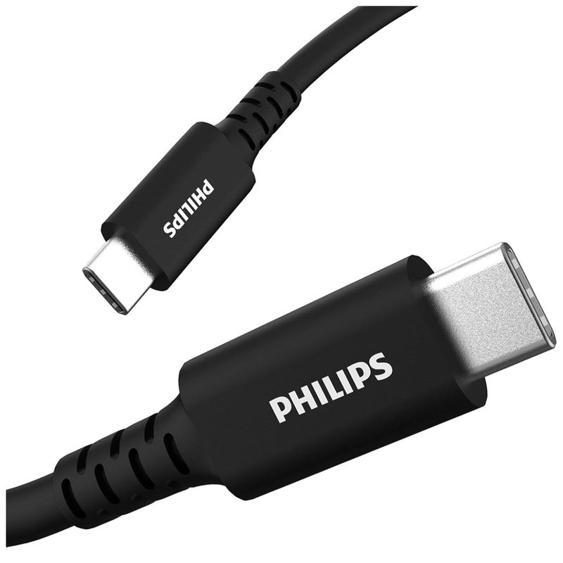 PHILIPS - Cable De Carga USB C A USB C 120cm Negro DLC5533C97 Philips