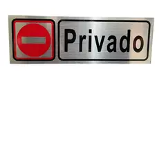 GENERICO - Señalética Privado Rígida 18cm X 6cm