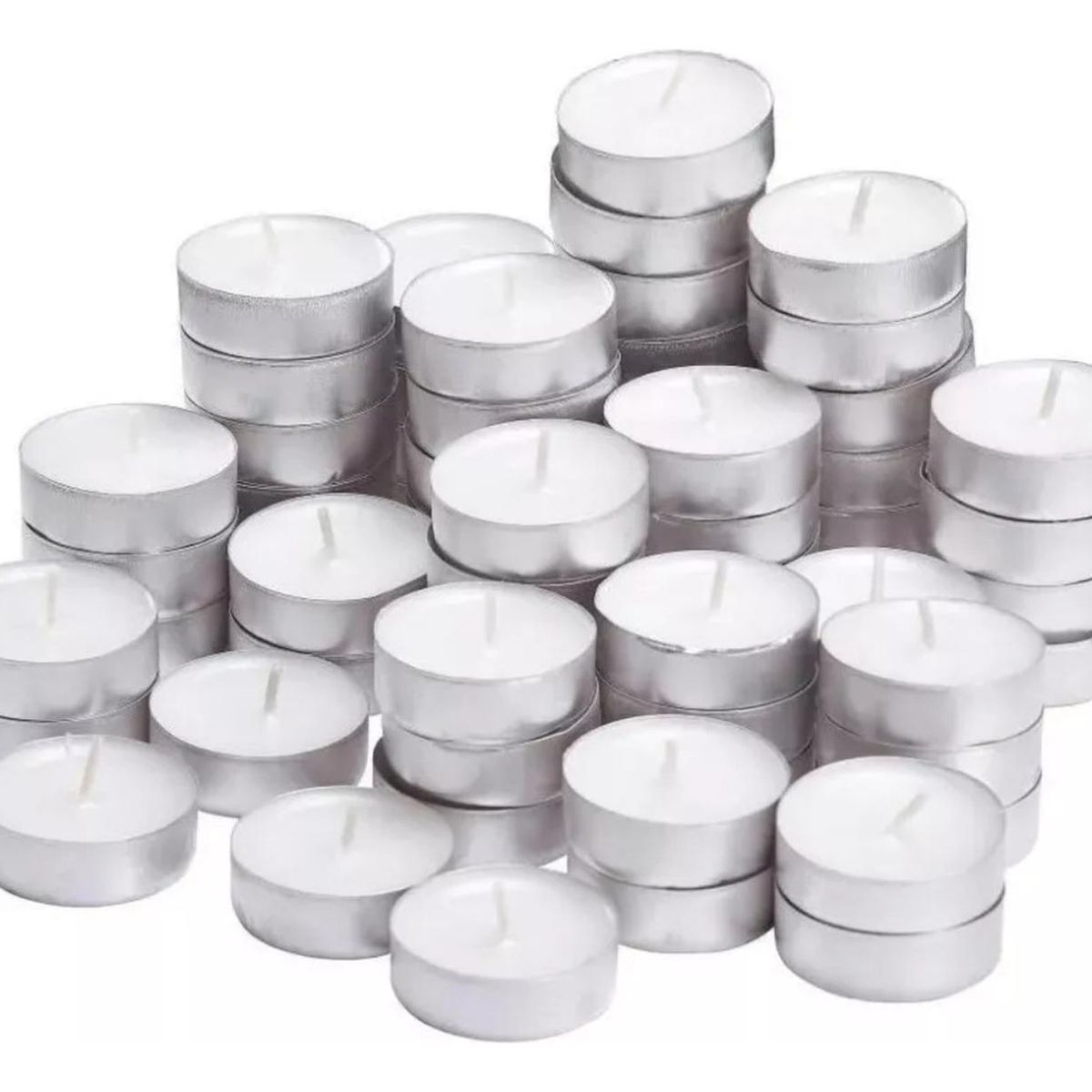 IMPORTCLICK - Pack 50 Velas Tea Light Hogar Decoración Blanco IMPORTCLICK