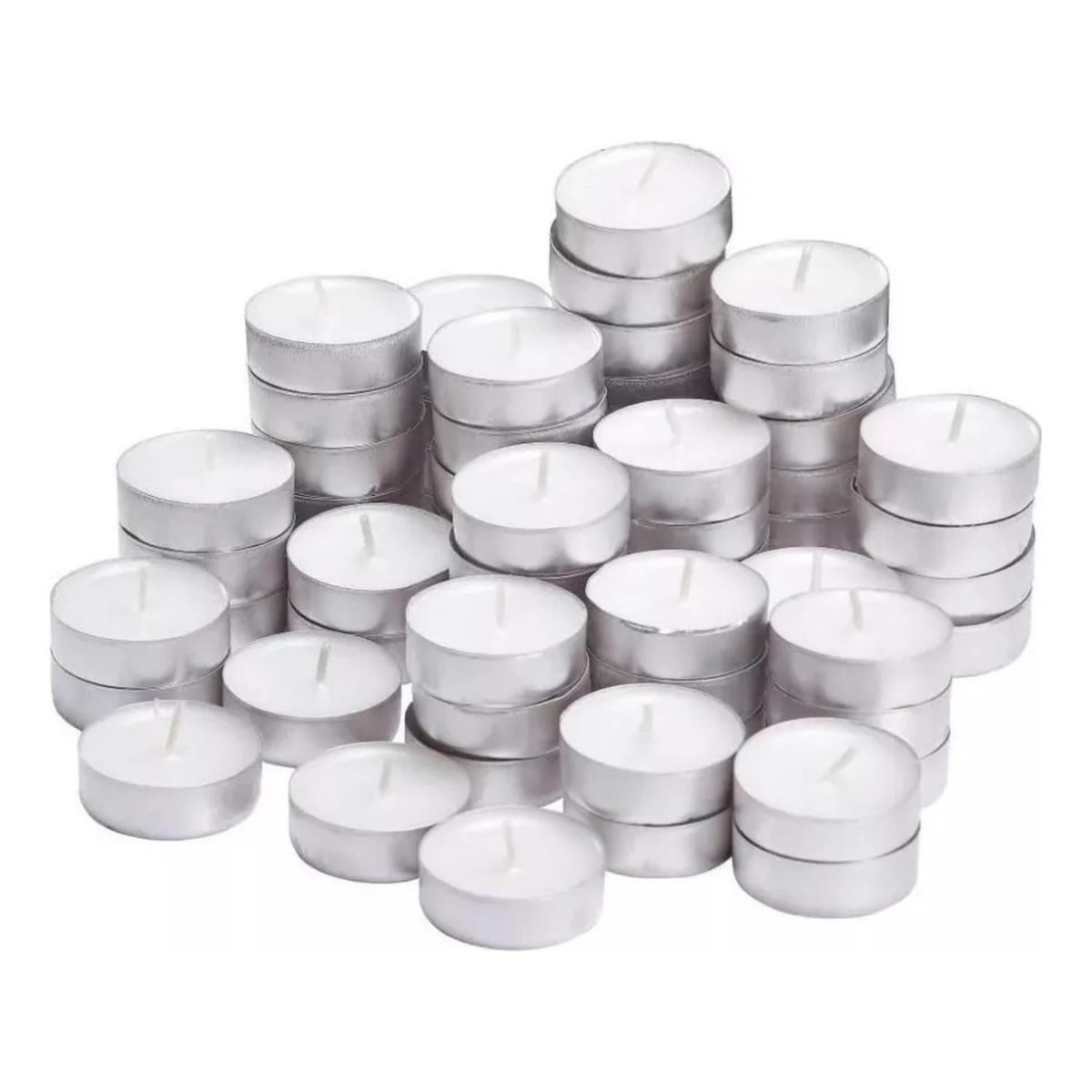 IMPORTCLICK - Pack 50 Velas Tea Light Hogar Decoración Blanco IMPORTCLICK