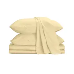 IMPORTCLICK - Juego Sábanas Poliéster Polar + 2 Fundas 2 PL Beige