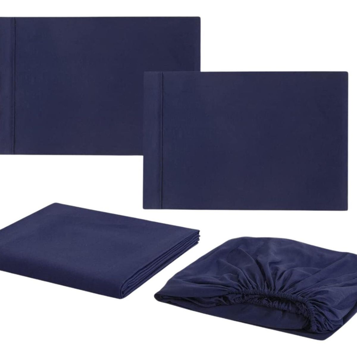 IMPORTCLICK - Juego Sábanas Poliéster Polar + 2 Fundas 2 PL Azul IMPORTCLICK