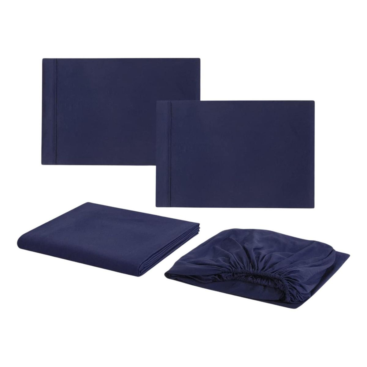 IMPORTCLICK - Juego Sábanas Poliéster Polar + 2 Fundas 2 PL Azul IMPORTCLICK