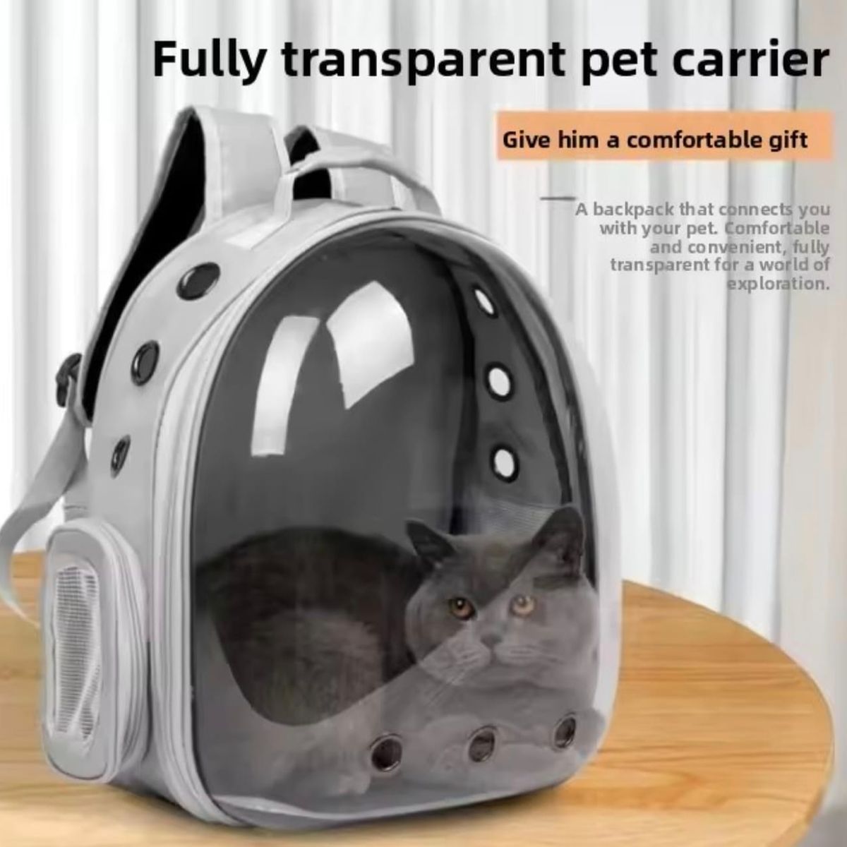 GENERICO - Mochila Acrilica de Transporte para Mascotas