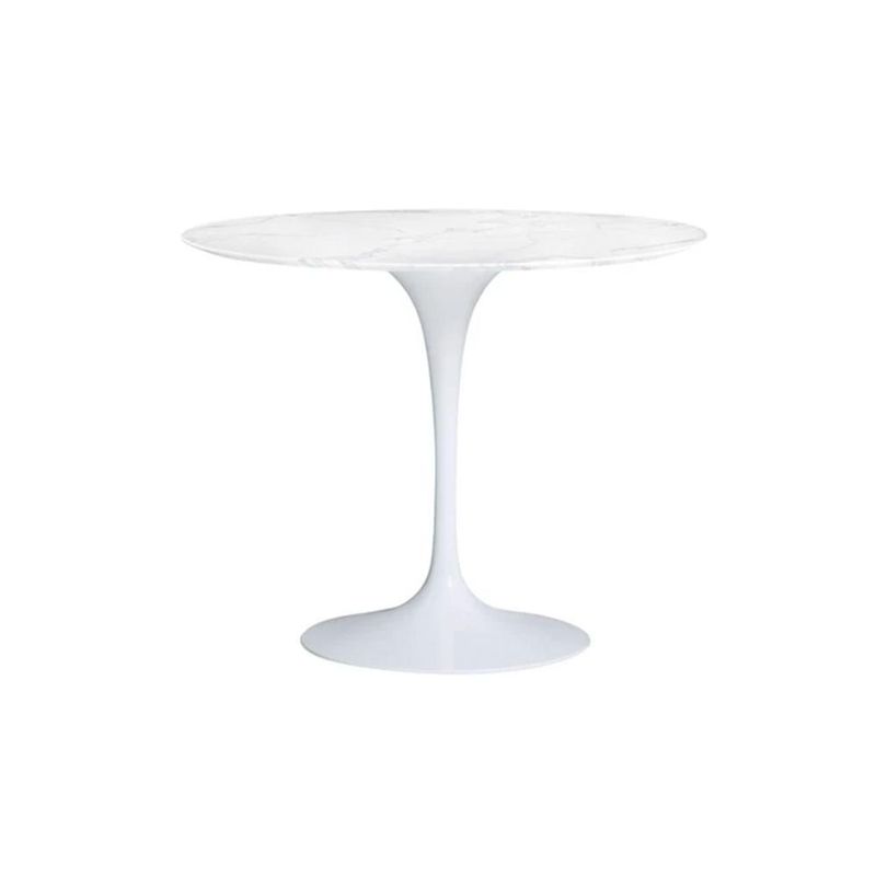 REMATIME - Mesa Tulip Mármol 80 cm Réplica - Blanco