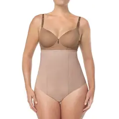 LEONISA - Calzón faja de control fuerte estilo colaless 012939 Beige