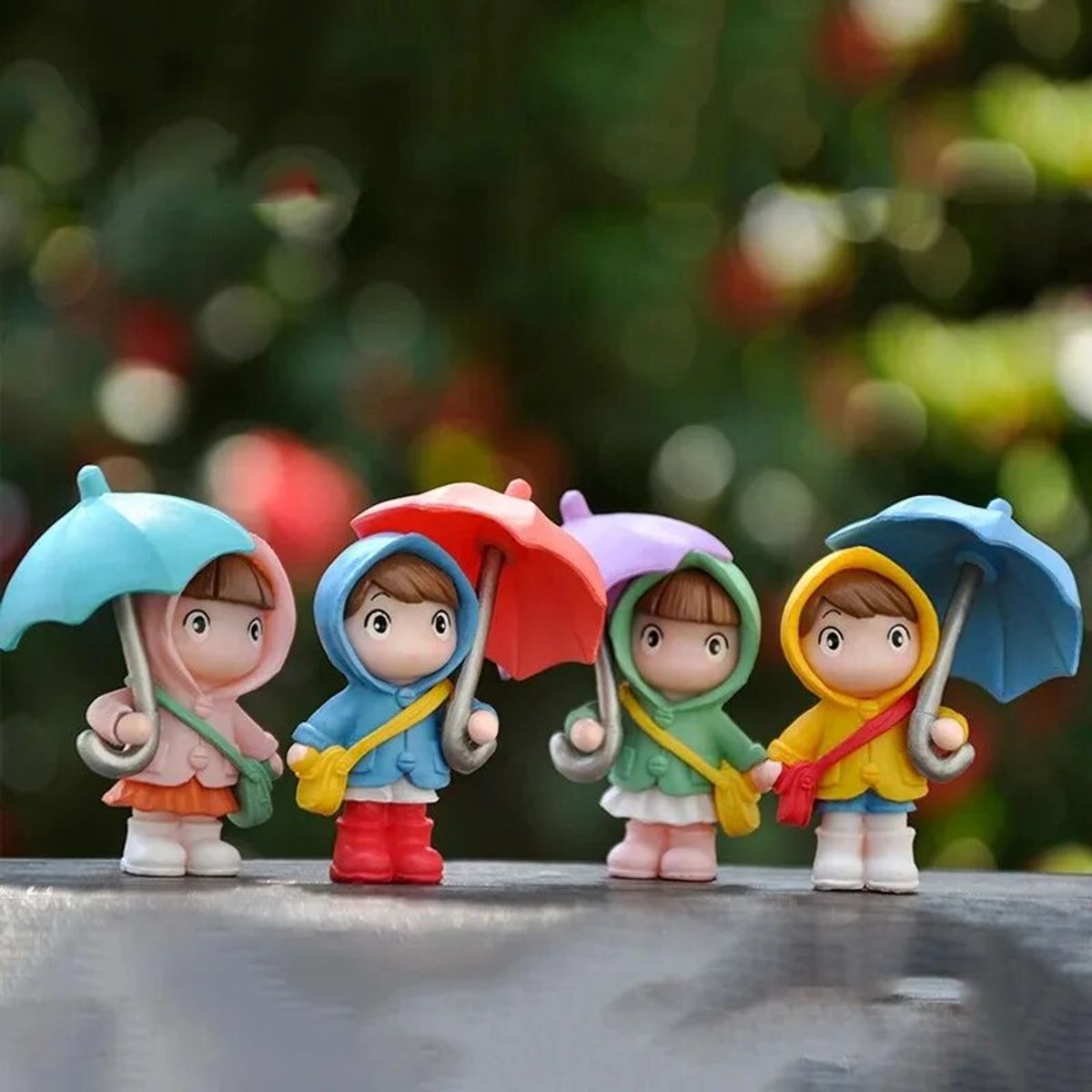 GENERICO - Set 4 Lindas Figuras Niños Paraguas Para Casa , Depto , Auto