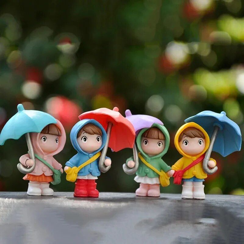 GENERICO - Set 4 Lindas Figuras Niños Paraguas Para Casa , Depto , Auto