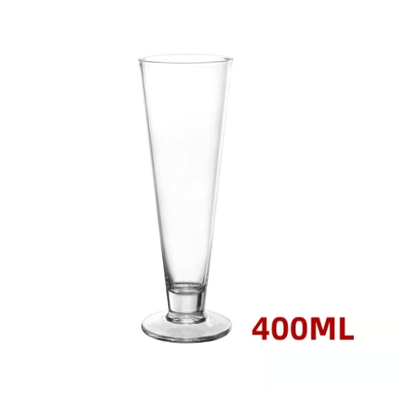 GENERICO - Copa Transparente Diseño Flauta 400ML 12 Unidades