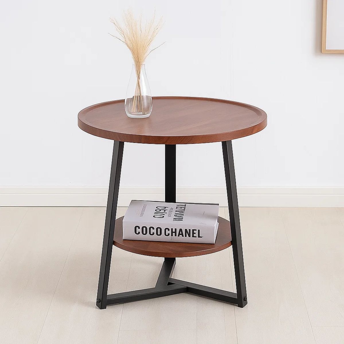 KLIK - Mesa de centro trabajo y cafe - Madera Oscura Walnut