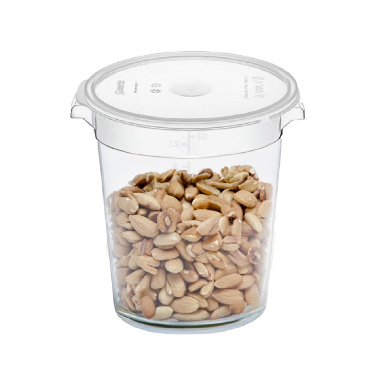 GASTROPLAST - CONTENEDOR POLICARBONATO REDONDO 75 LT CON TAPA TRANSPARENTE IMAHE