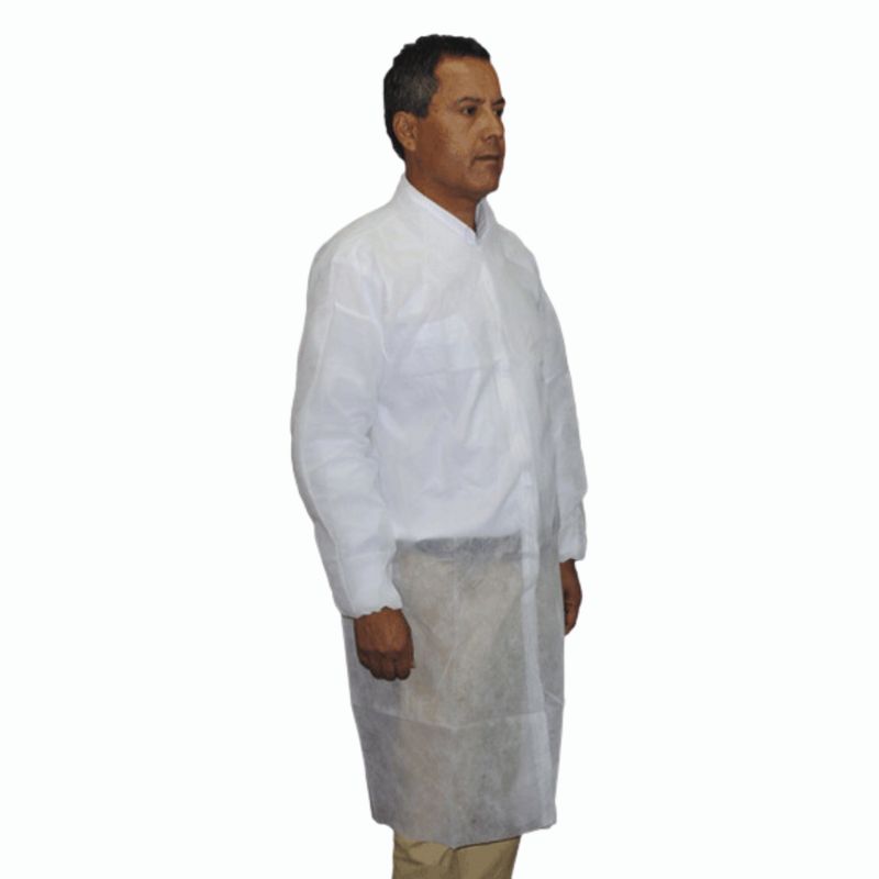 CLEANCARRIER - Cotona Visita Tela Con Velcro Cleancarrier Unidad - Blanco